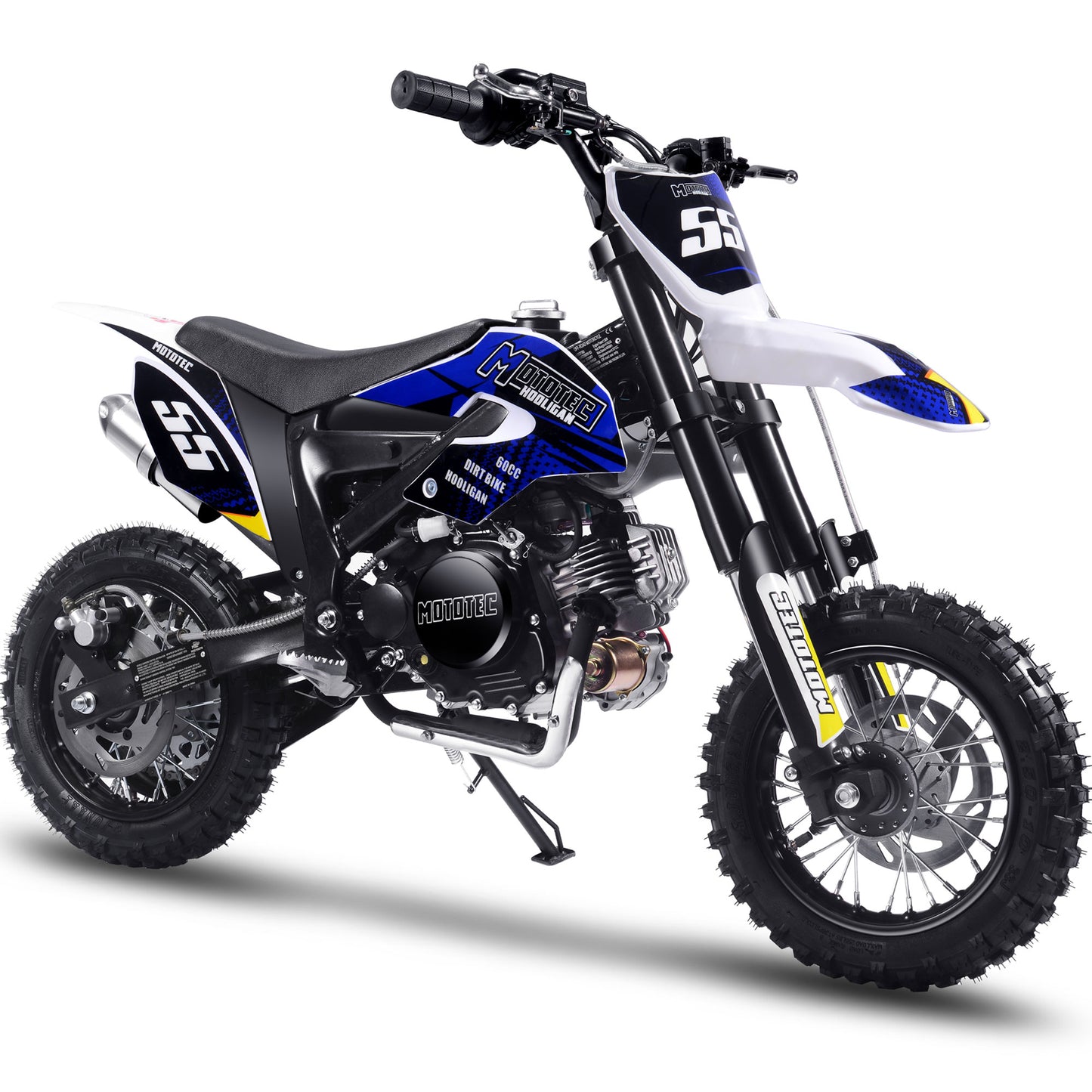 MotoTec Hooligan 60cc 4-Stroke Gas Dirt Bike Black