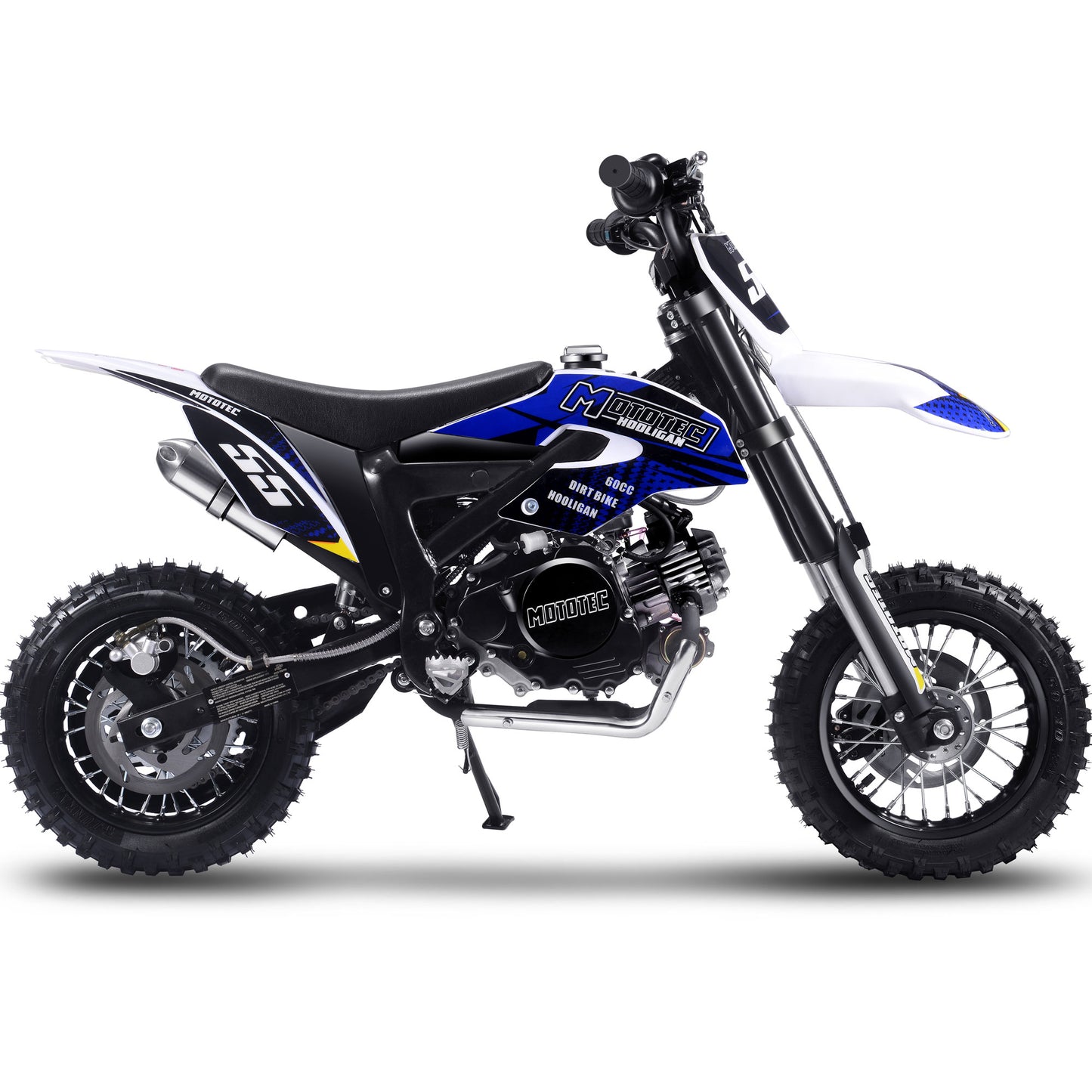 MotoTec Hooligan 60cc 4-Stroke Gas Dirt Bike Black