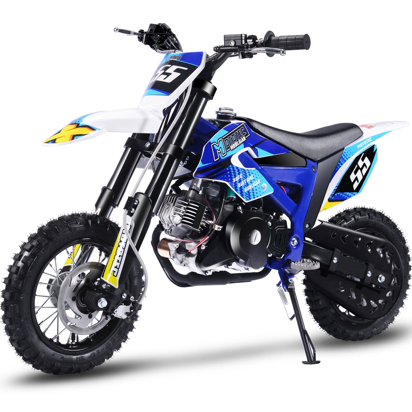 MotoTec Hooligan 60cc 4-Stroke Gas Dirt Bike Blue