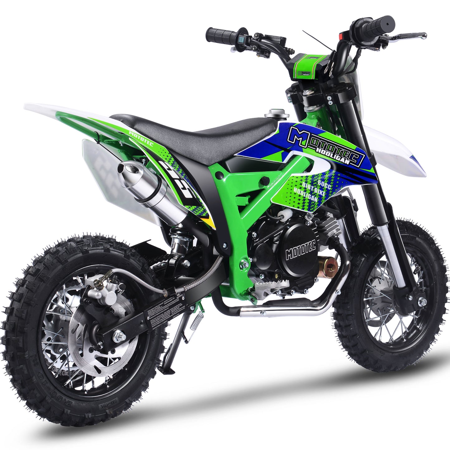 MotoTec Hooligan 60cc 4-Stroke Gas Dirt Bike Green