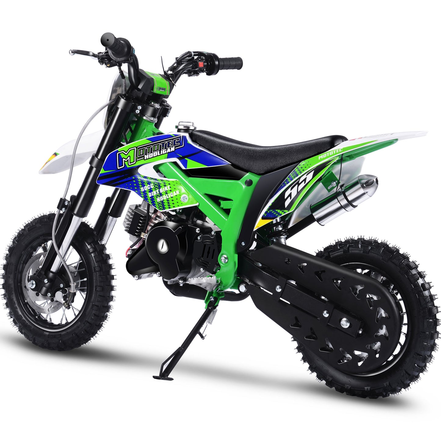 MotoTec Hooligan 60cc 4-Stroke Gas Dirt Bike Green