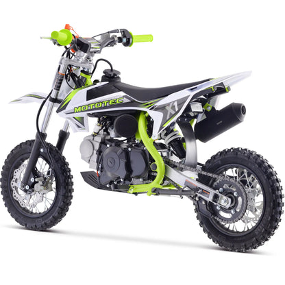 MotoTec X1 110cc 4-Stroke Gas Dirt Bike – Green | Powerful Off-Road Motorcycle