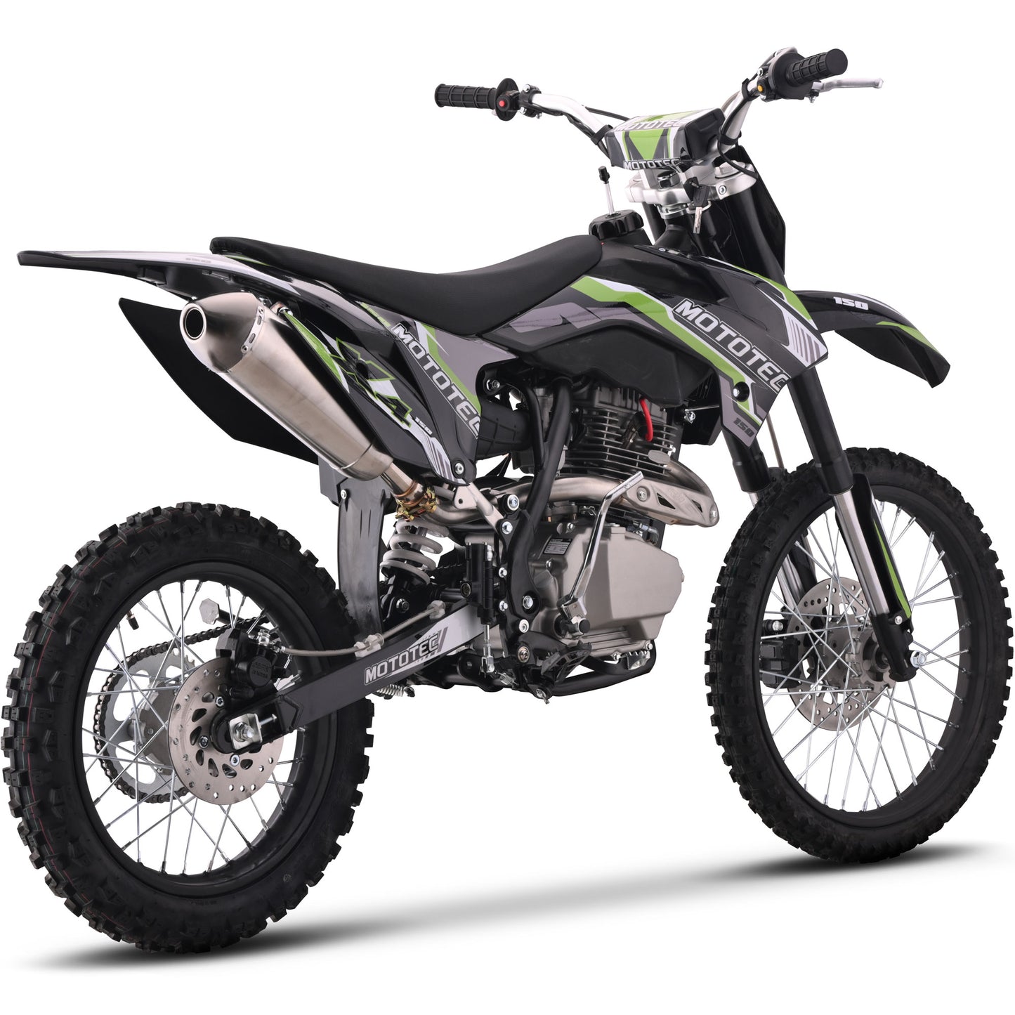 MotoTec X4 150cc 4-Stroke Gas Dirt Bike – Black | Powerful Off-Road Motorcycle