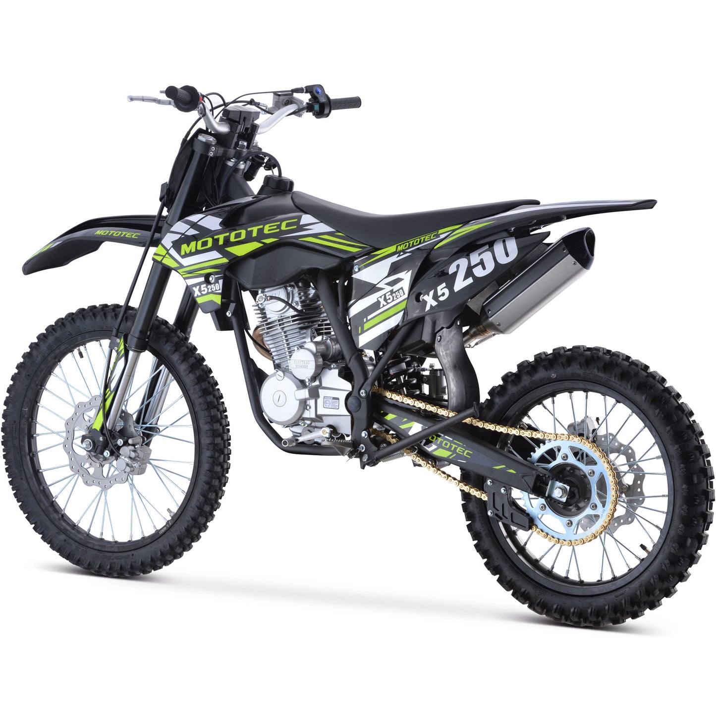 MotoTec X5 250cc 4-Stroke Gas Dirt Bike Black