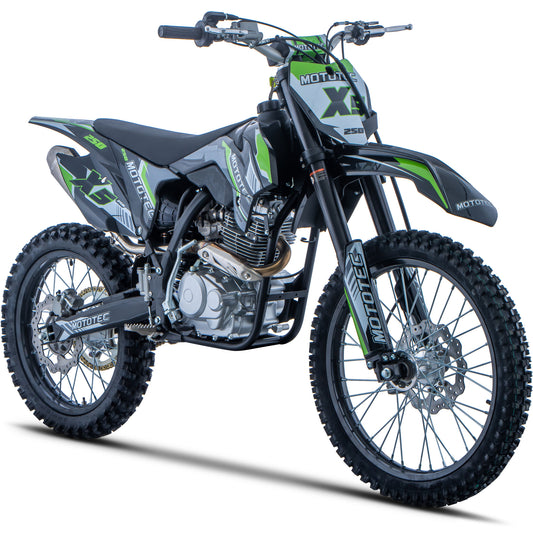 MotoTec X5 250cc 4-Stroke Gas Dirt Bike – Black | Powerful Off-Road Motorcycle