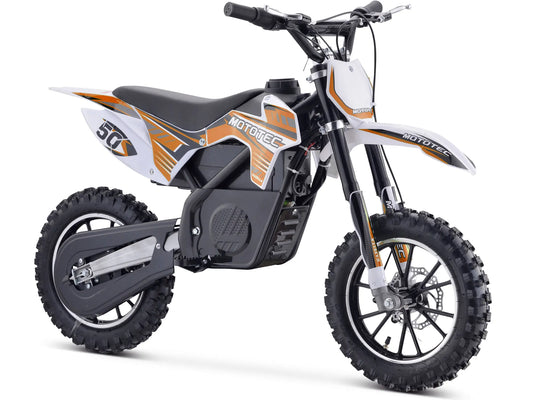 MotoTec 24V 500W Gazella Electric Dirt Bike - Orange | High-Performance Kids' Off-Road Bike