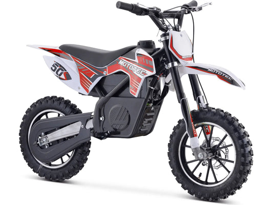 MotoTec 24V 500W Gazella Electric Dirt Bike - Red | High-Performance Kids' Off-Road Bike