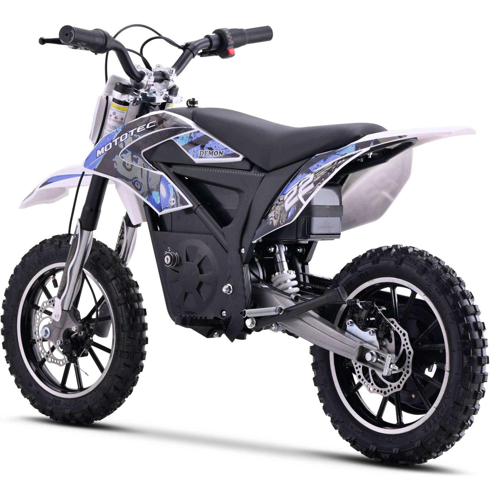 Color: Blue - MotoTec 36v 790w Demon Electric Dirt Bike Lithium