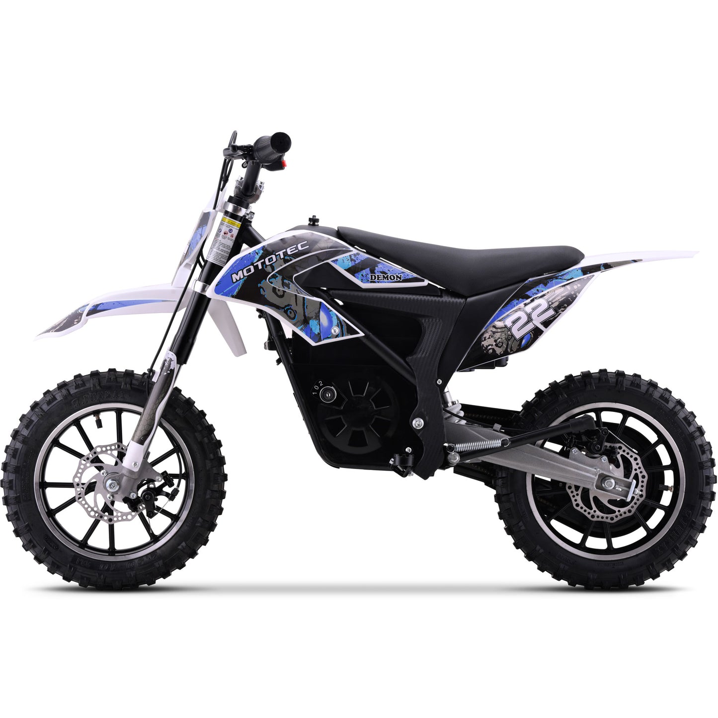 Color: Blue - MotoTec 36v 790w Demon Electric Dirt Bike Lithium