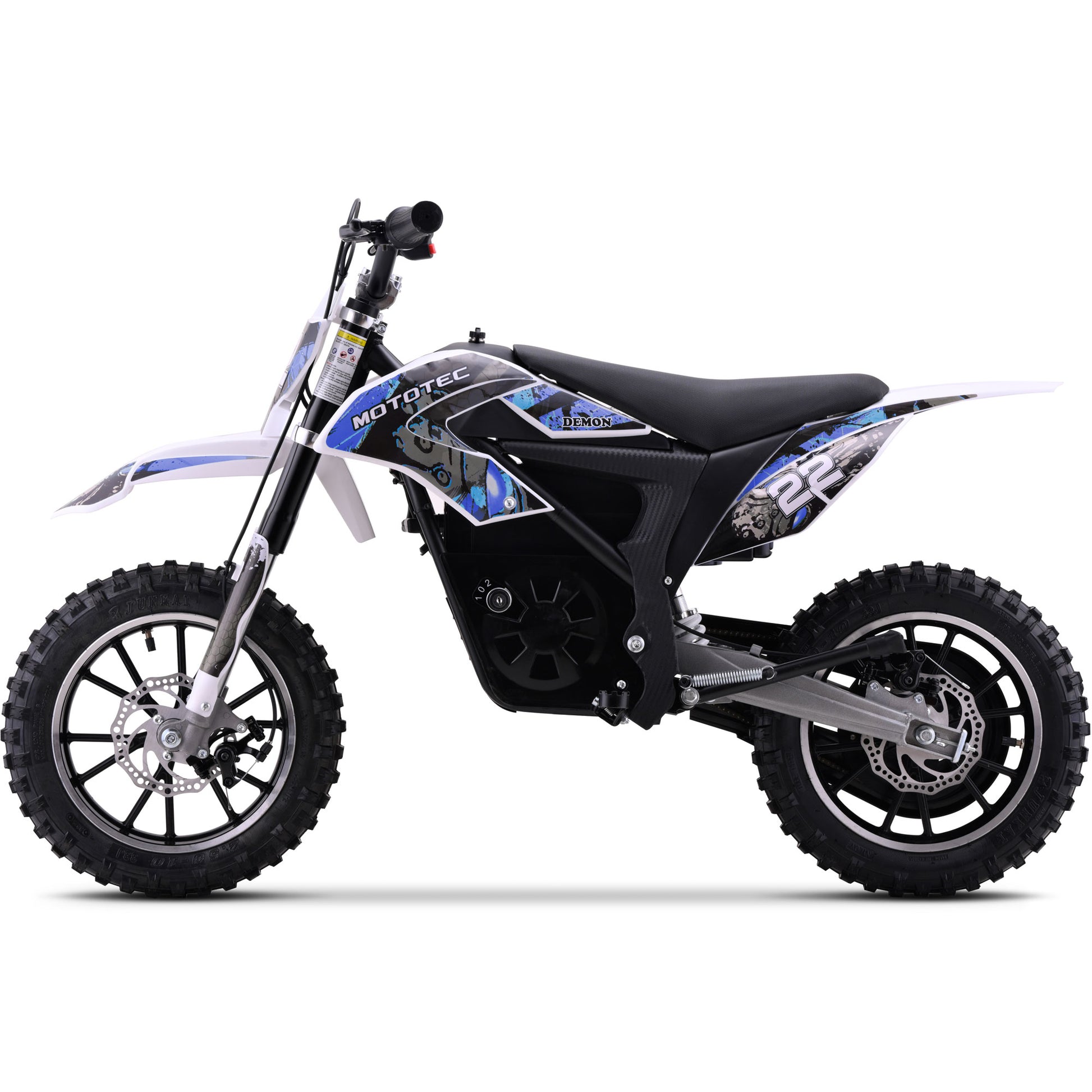 Color: Blue - MotoTec 36v 790w Demon Electric Dirt Bike Lithium