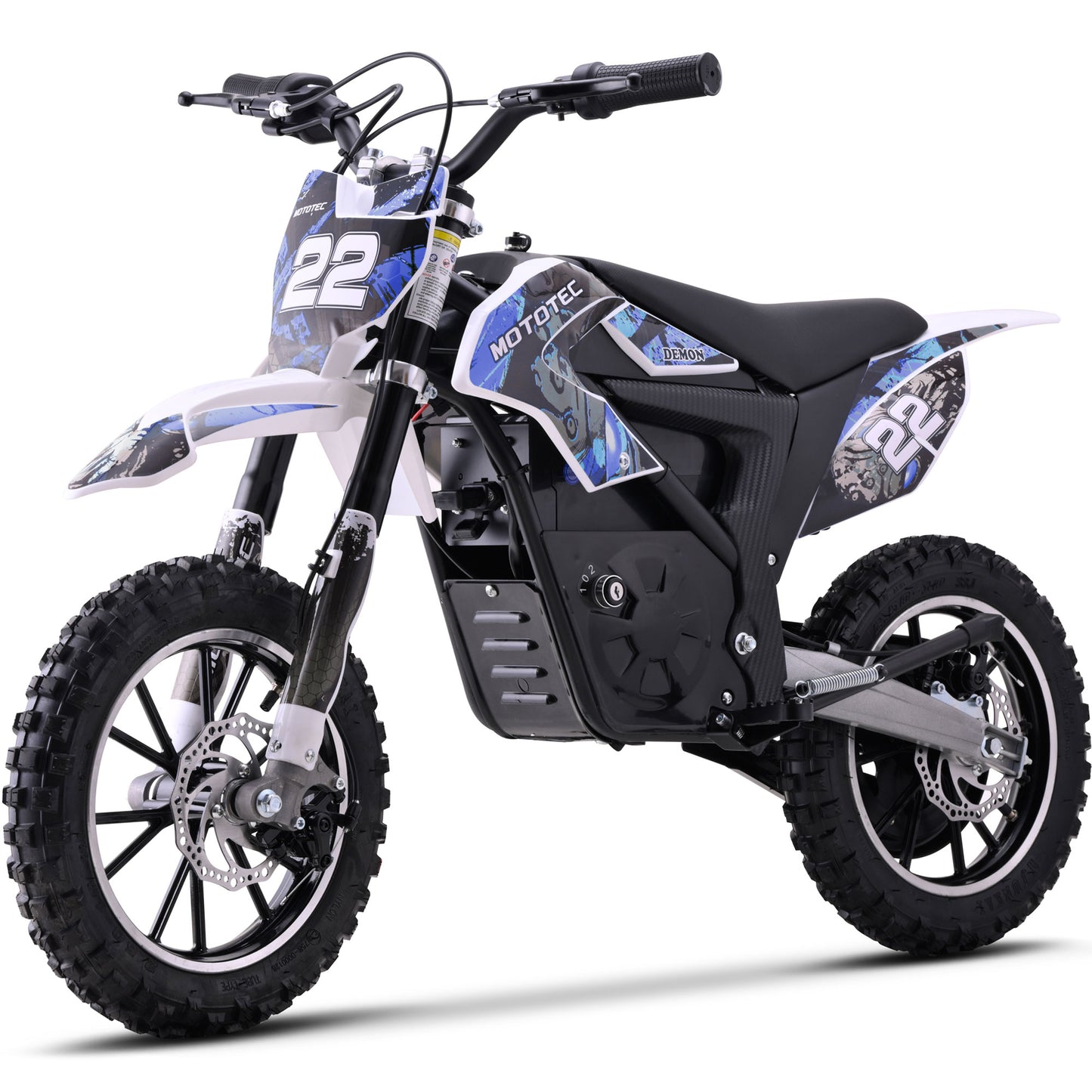 Color: Blue - MotoTec 36v 790w Demon Electric Dirt Bike Lithium