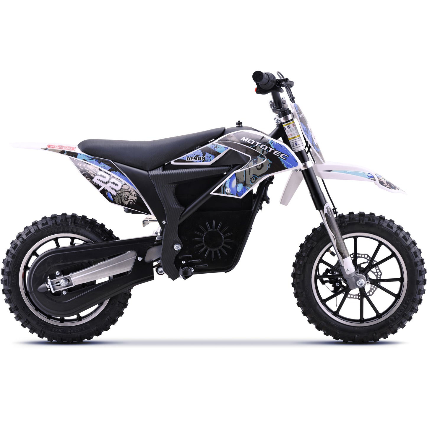 Color: Blue - MotoTec 36v 790w Demon Electric Dirt Bike Lithium