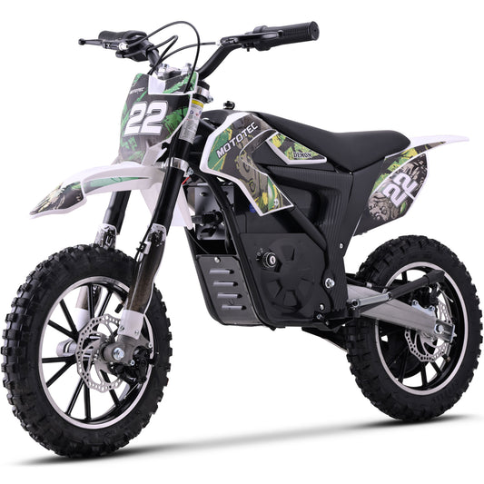 Color: Green - MotoTec 36v 790w Demon Electric Dirt Bike Lithium