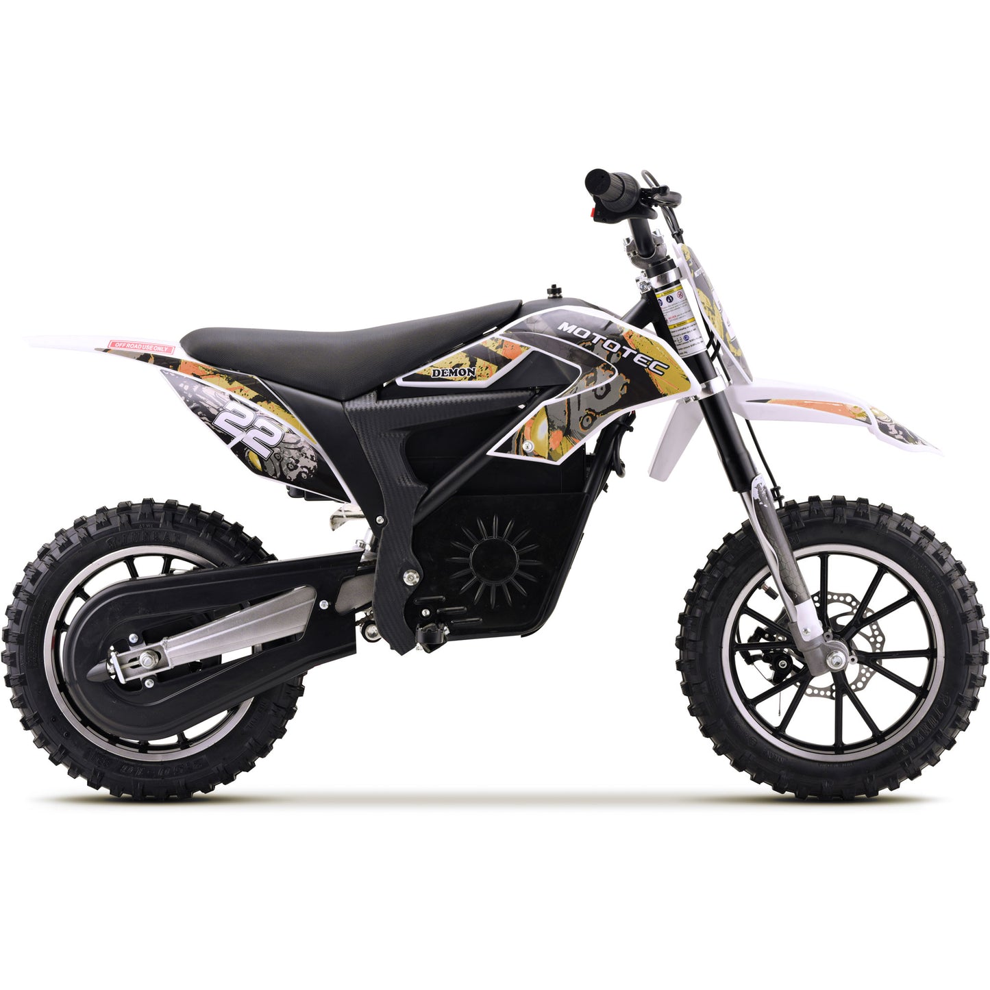 Color: Orange - MotoTec 36v 790w Demon Electric Dirt Bike Lithium