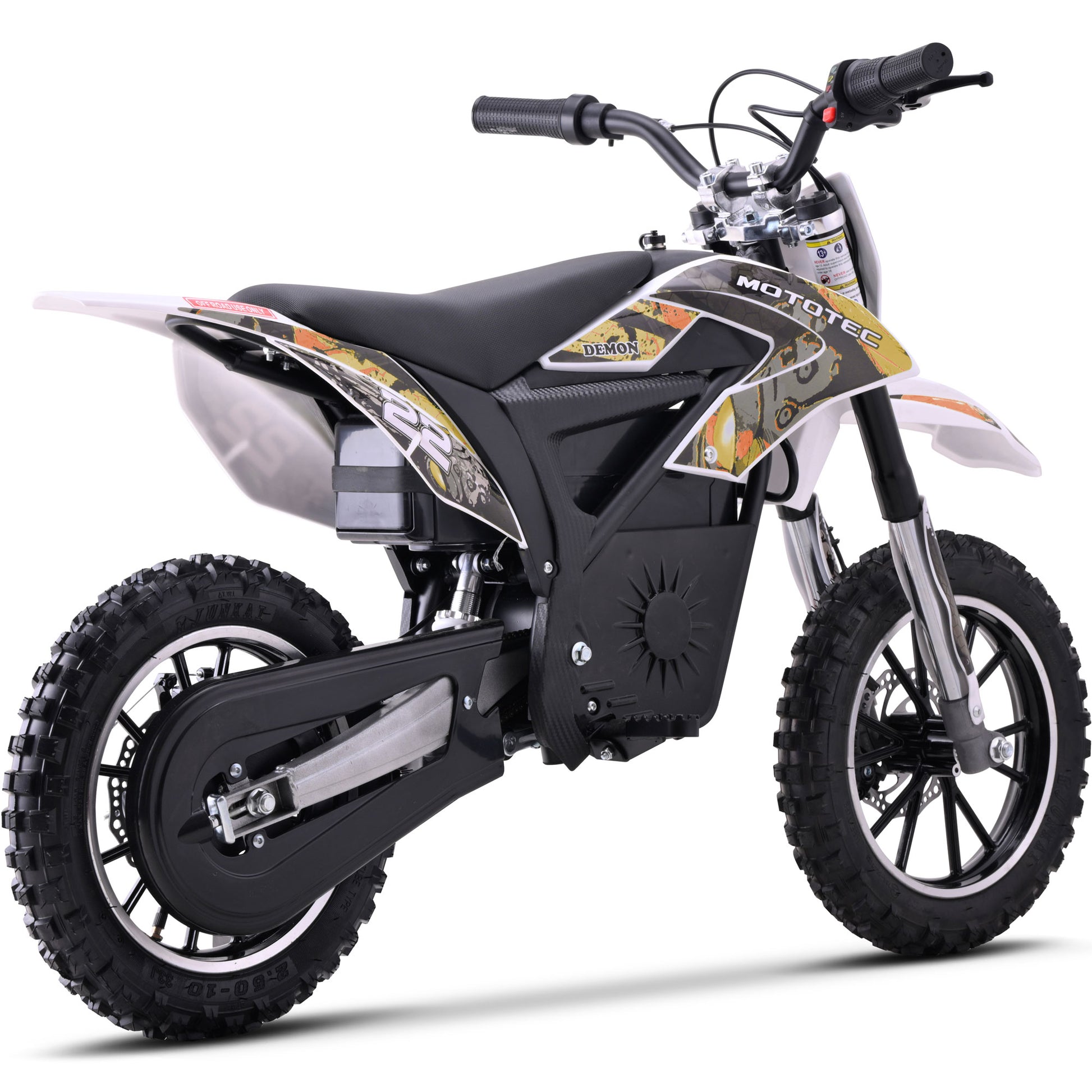 Color: Orange - MotoTec 36v 790w Demon Electric Dirt Bike Lithium