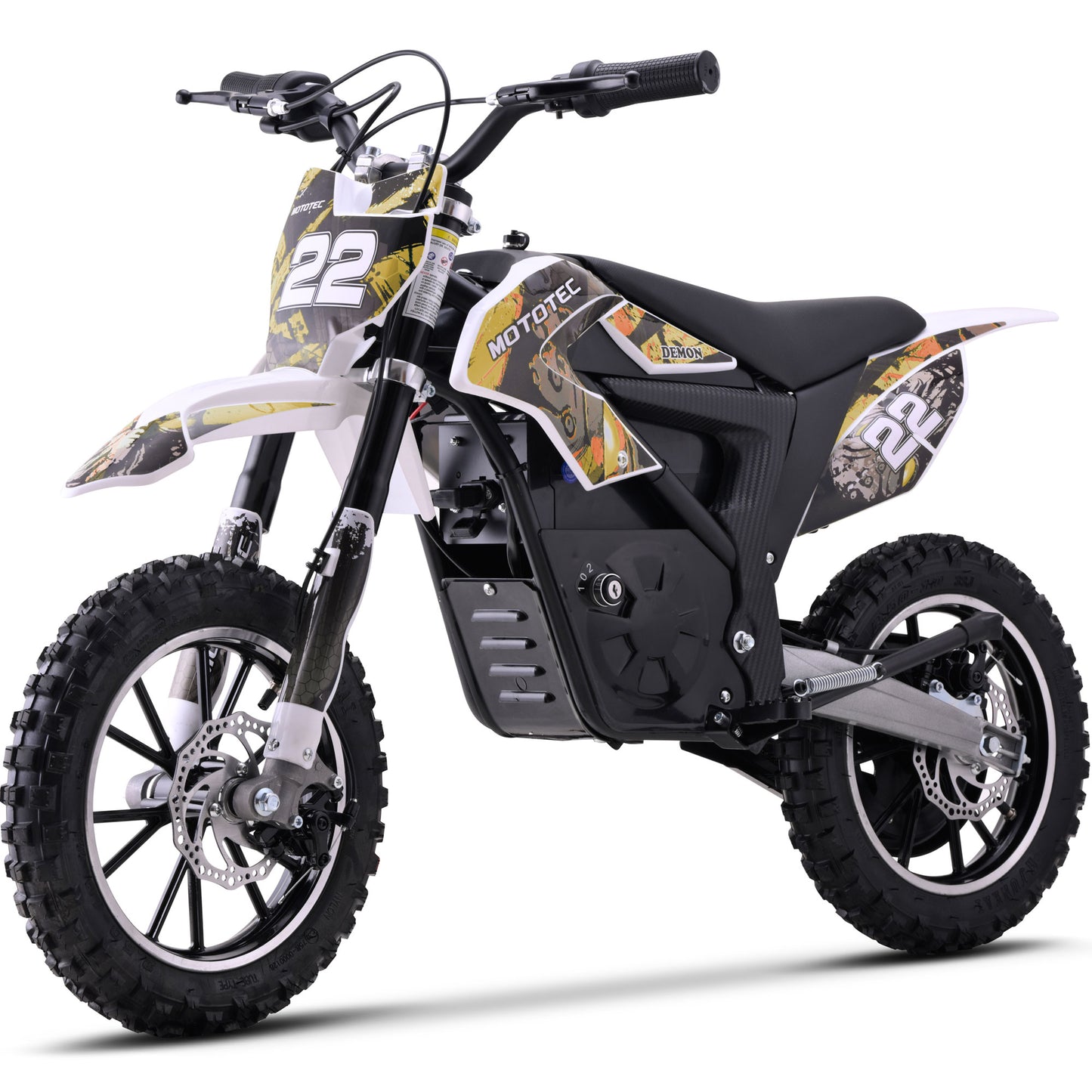 Color: Orange - MotoTec 36v 790w Demon Electric Dirt Bike Lithium