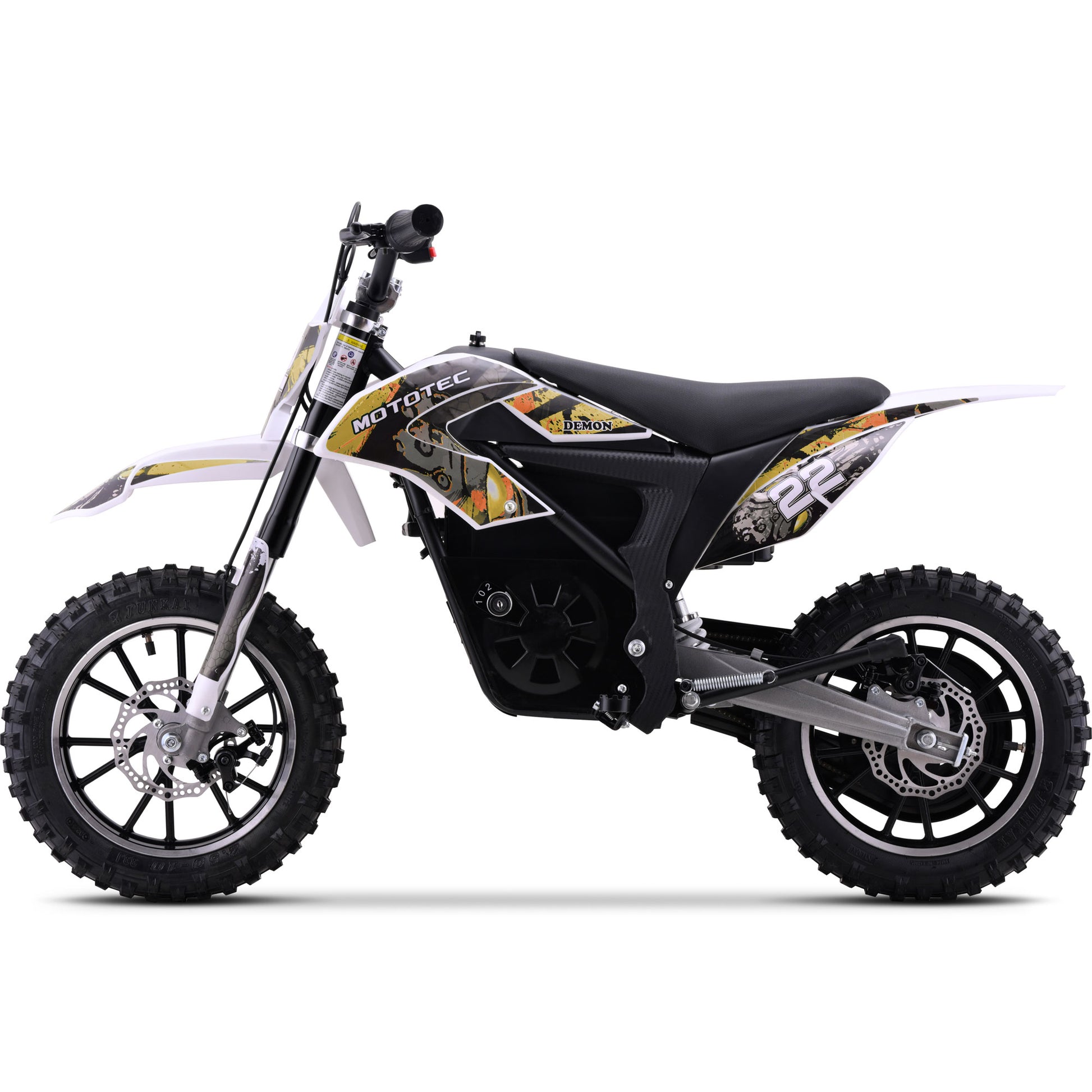 Color: Orange - MotoTec 36v 790w Demon Electric Dirt Bike Lithium