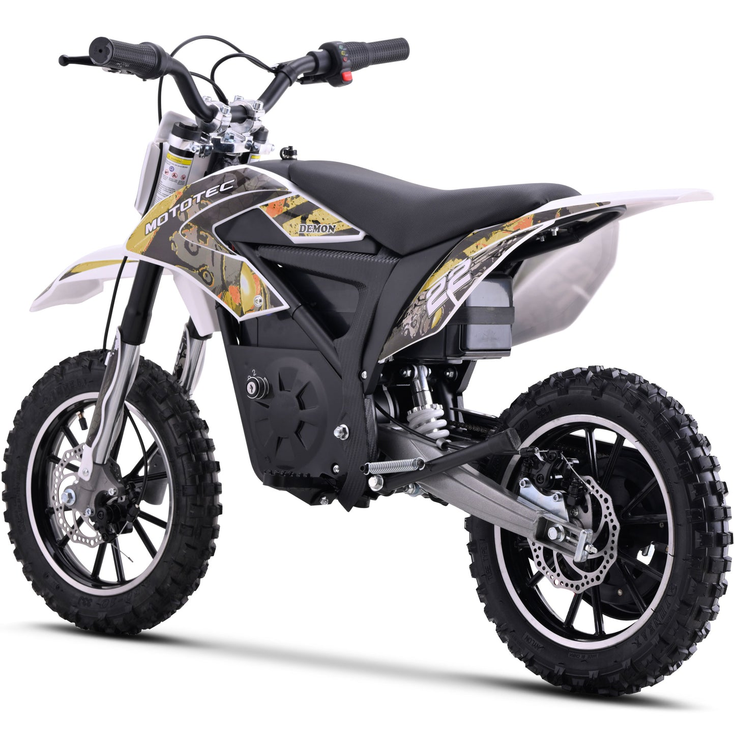 Color: Orange - MotoTec 36v 790w Demon Electric Dirt Bike Lithium
