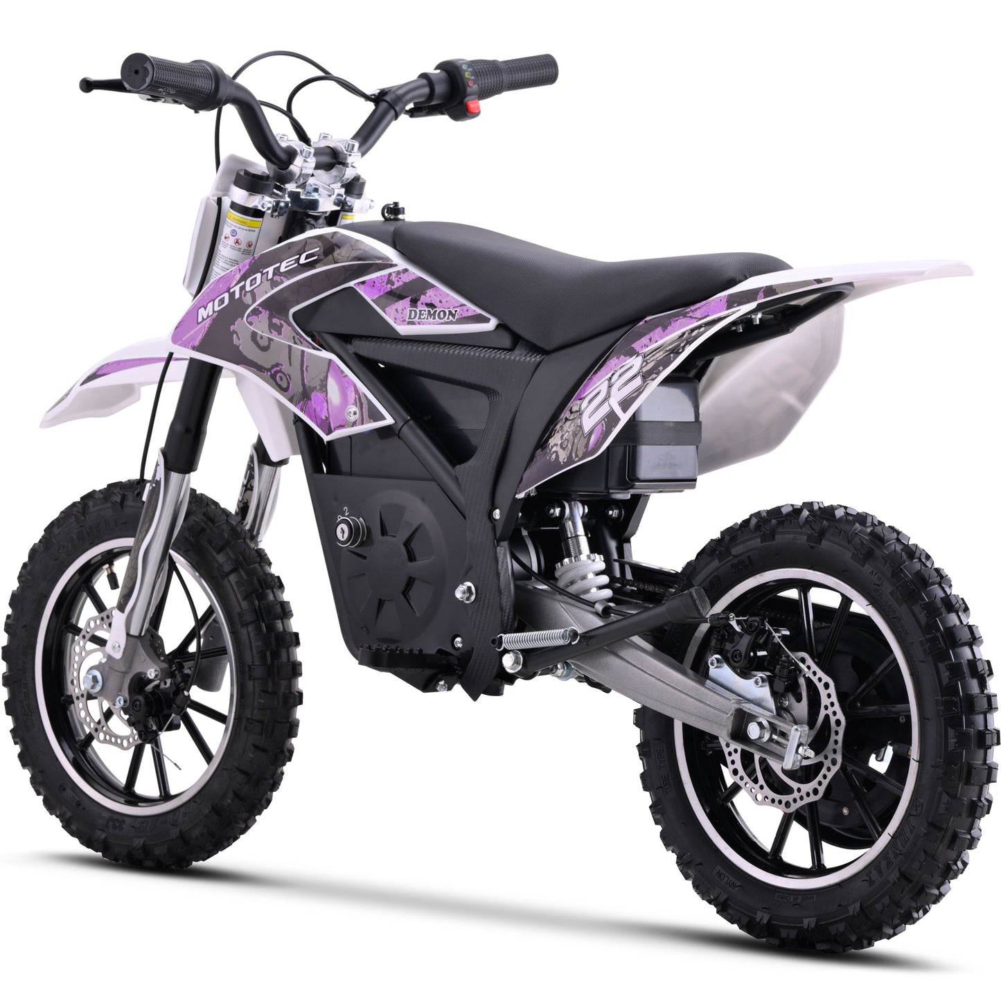 Color: Purple - MotoTec 36v 790w Demon Electric Dirt Bike Lithium