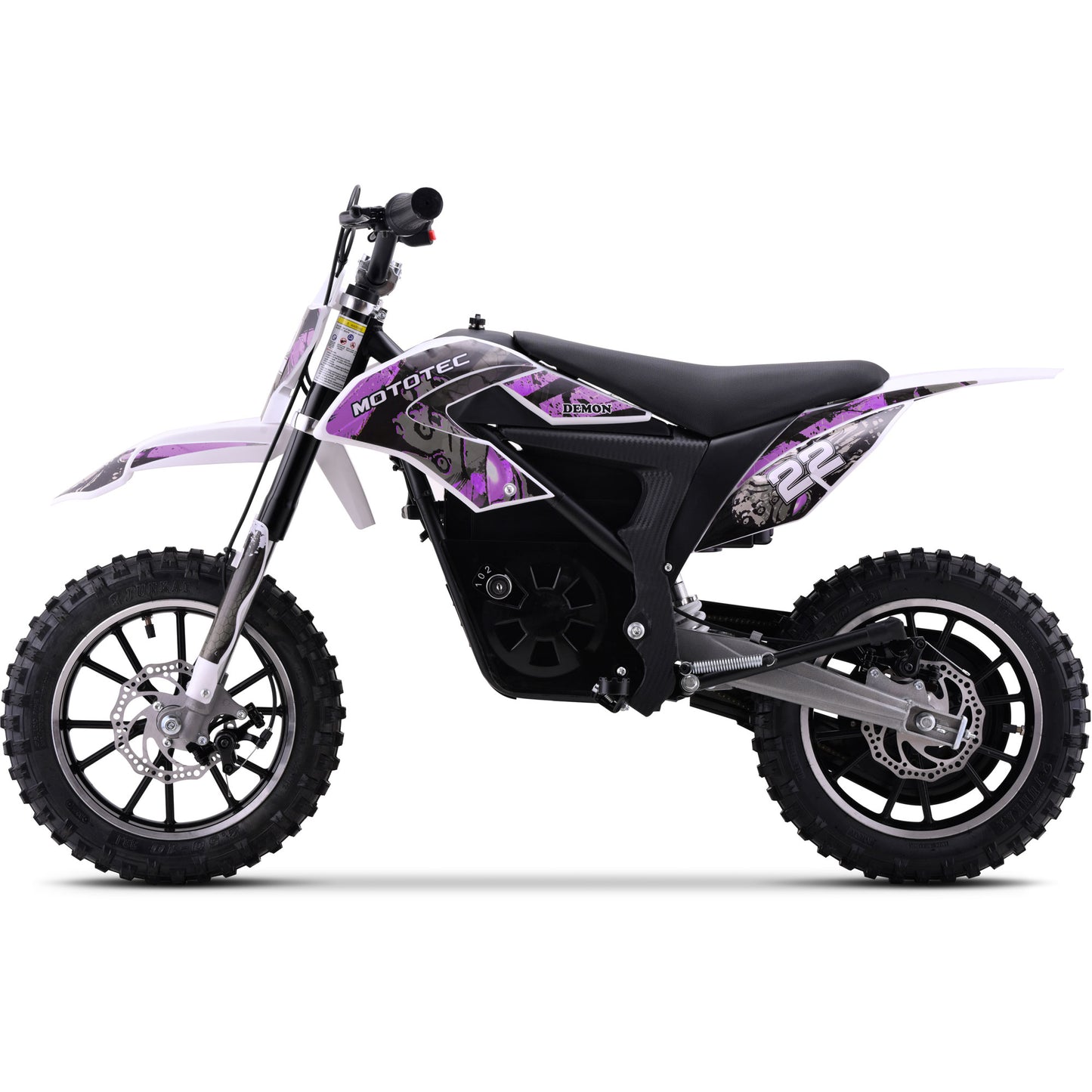 Color: Purple - MotoTec 36v 790w Demon Electric Dirt Bike Lithium