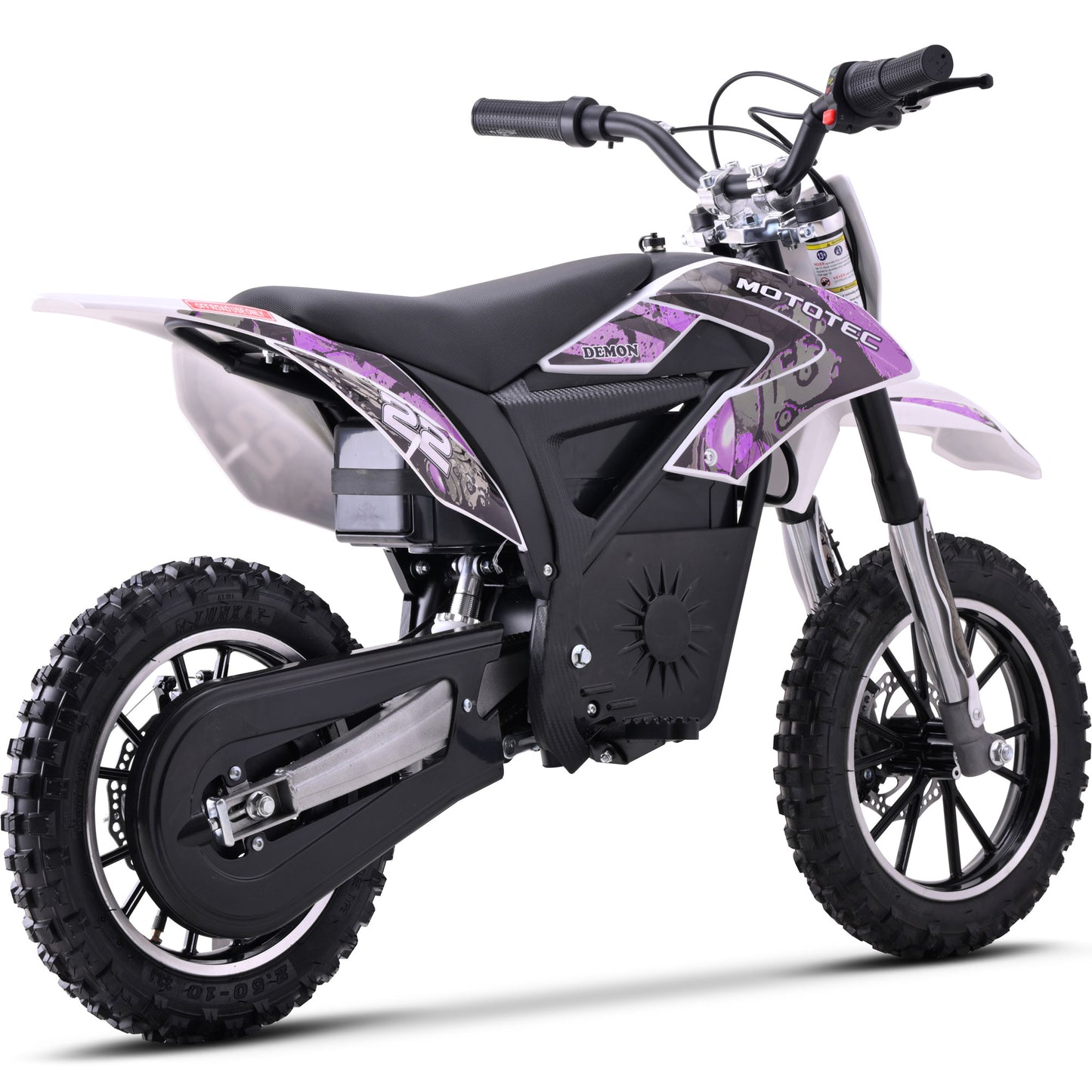 Color: Purple - MotoTec 36v 790w Demon Electric Dirt Bike Lithium