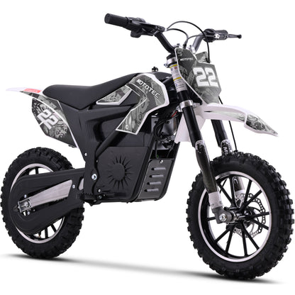 Color: White - MotoTec 36v 790w Demon Electric Dirt Bike Lithium