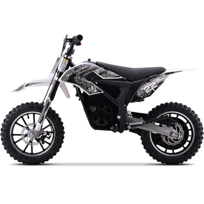 Color: White - MotoTec 36v 790w Demon Electric Dirt Bike Lithium