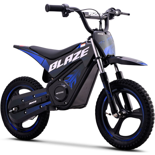 Color - Blue - MotoTec Blaze 36v 350w Electric Dirt Bike