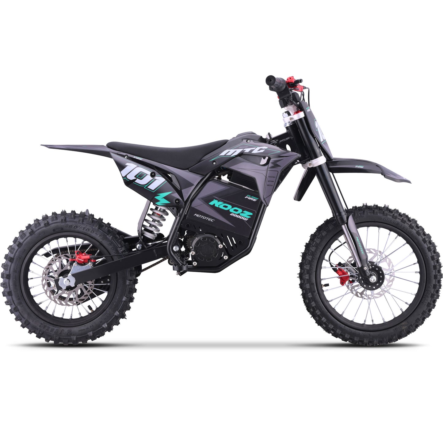 Color: Blue - MotoTec 60v 2000w Pro Electric Dirt Bike Lithium Red (HP115E)