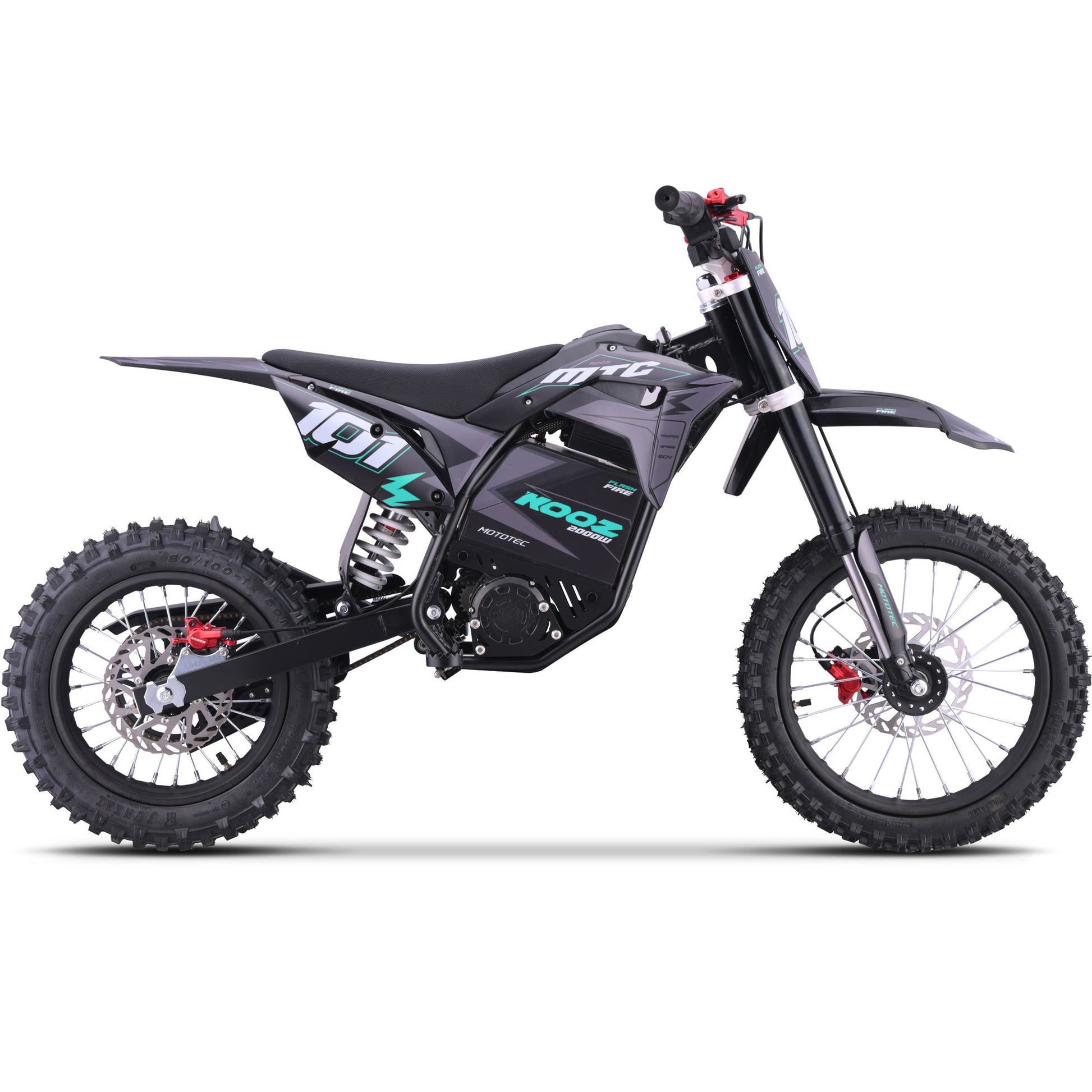 Color: Blue - MotoTec 60v 2000w Pro Electric Dirt Bike Lithium Red (HP115E)
