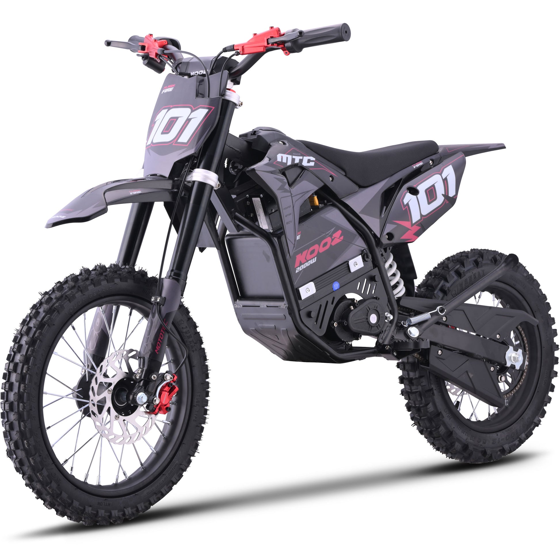 Color: Red - MotoTec 60v 2000w Pro Electric Dirt Bike Lithium Red (HP115E)