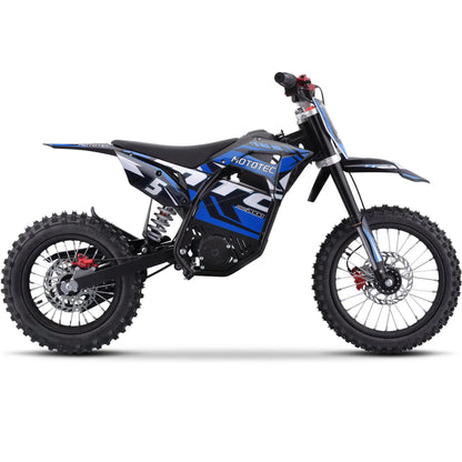 Color: Blue - MotoTec 60v 2000w Pro Electric Dirt Bike Lithium