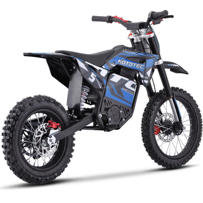 Color: Blue - MotoTec 60v 2000w Pro Electric Dirt Bike Lithium