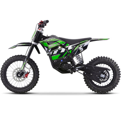 Color: Green - MotoTec 60v 2000w Pro Electric Dirt Bike Lithium