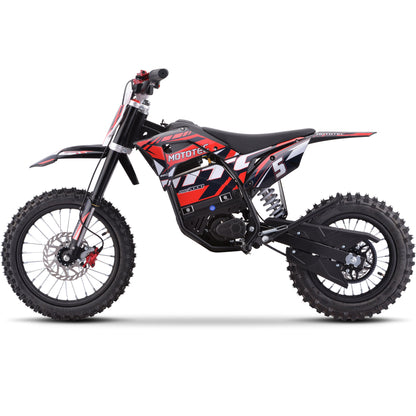 Color: Red - MotoTec 60v 2000w Pro Electric Dirt Bike Lithium