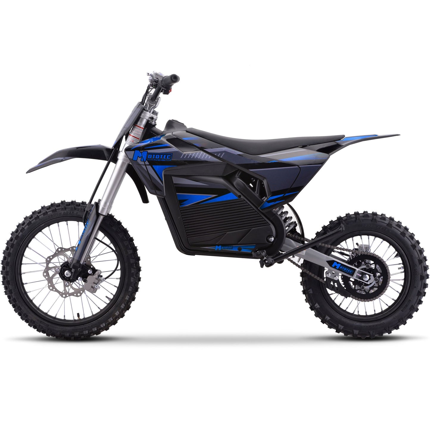 MotoTec 72v Pro Electric Dirt Bike 5000w Lithium Blue