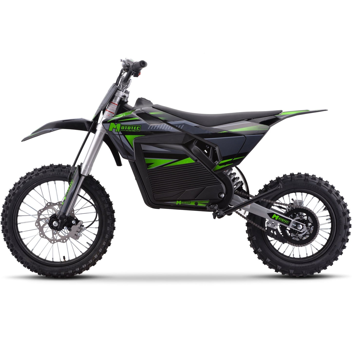 MotoTec 72v Pro Electric Dirt Bike 5000w Lithium Green