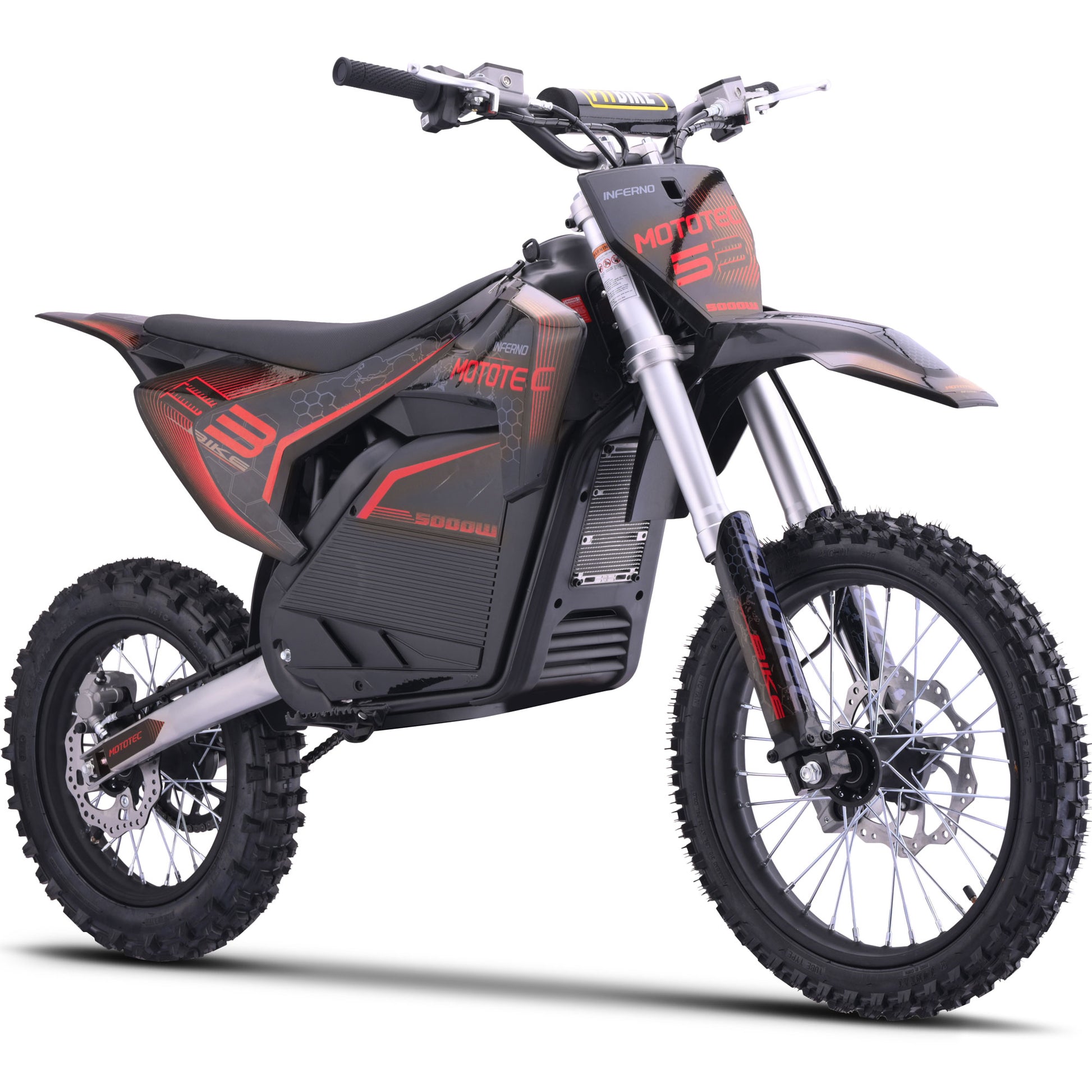 Color: Red - MotoTec 72v 5000w Pro Electric Dirt Bike Lithium
