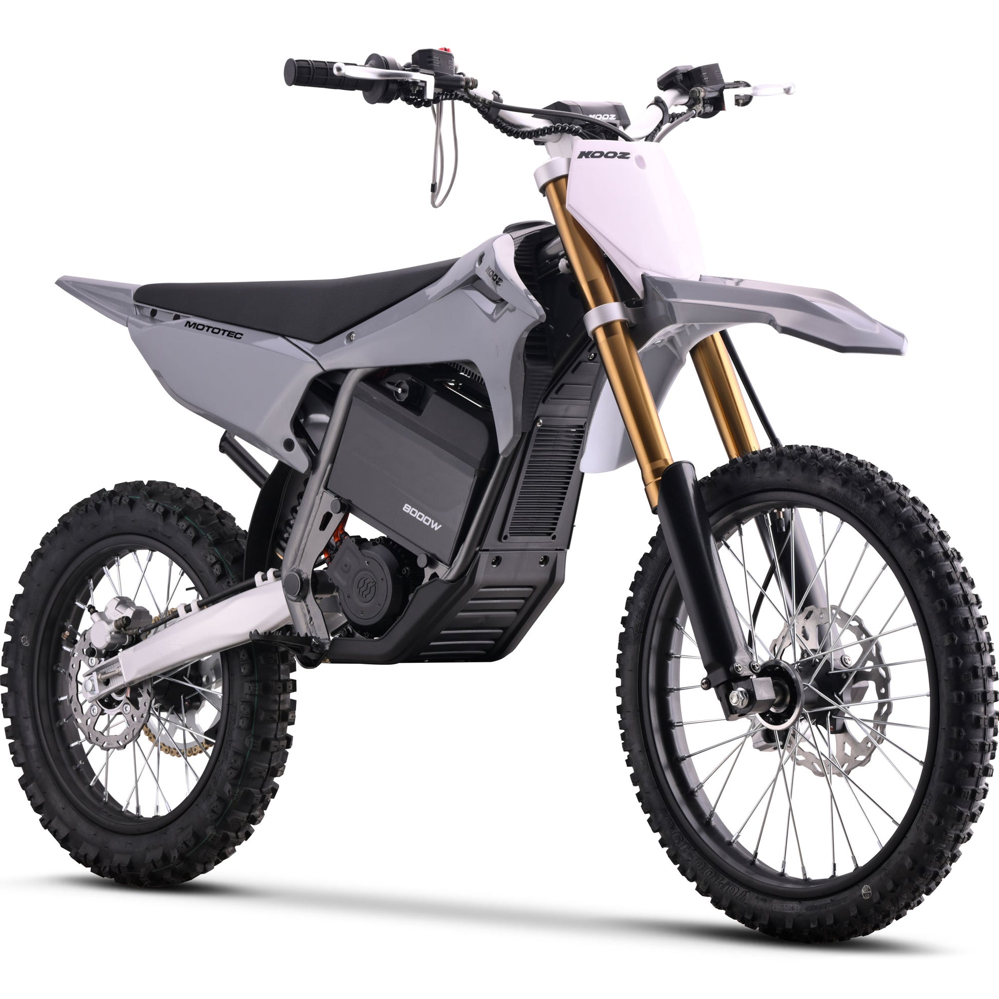 Color: Gray - MotoTec 72v 8000w Pro Electric Dirt Bike 19/16 Lithium