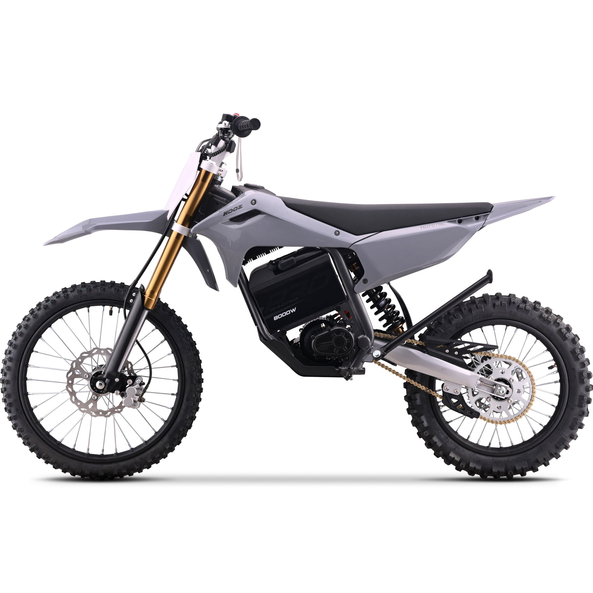 Color: Gray - MotoTec 72v 8000w Pro Electric Dirt Bike 19/16 Lithium