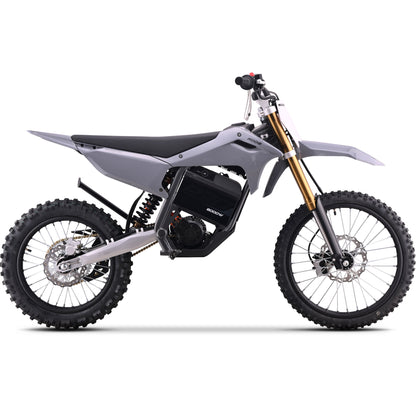 Color: Gray - MotoTec 72v 8000w Pro Electric Dirt Bike 19/16 Lithium