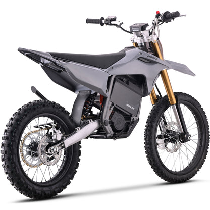 Color: Gray - MotoTec 72v 8000w Pro Electric Dirt Bike 19/16 Lithium