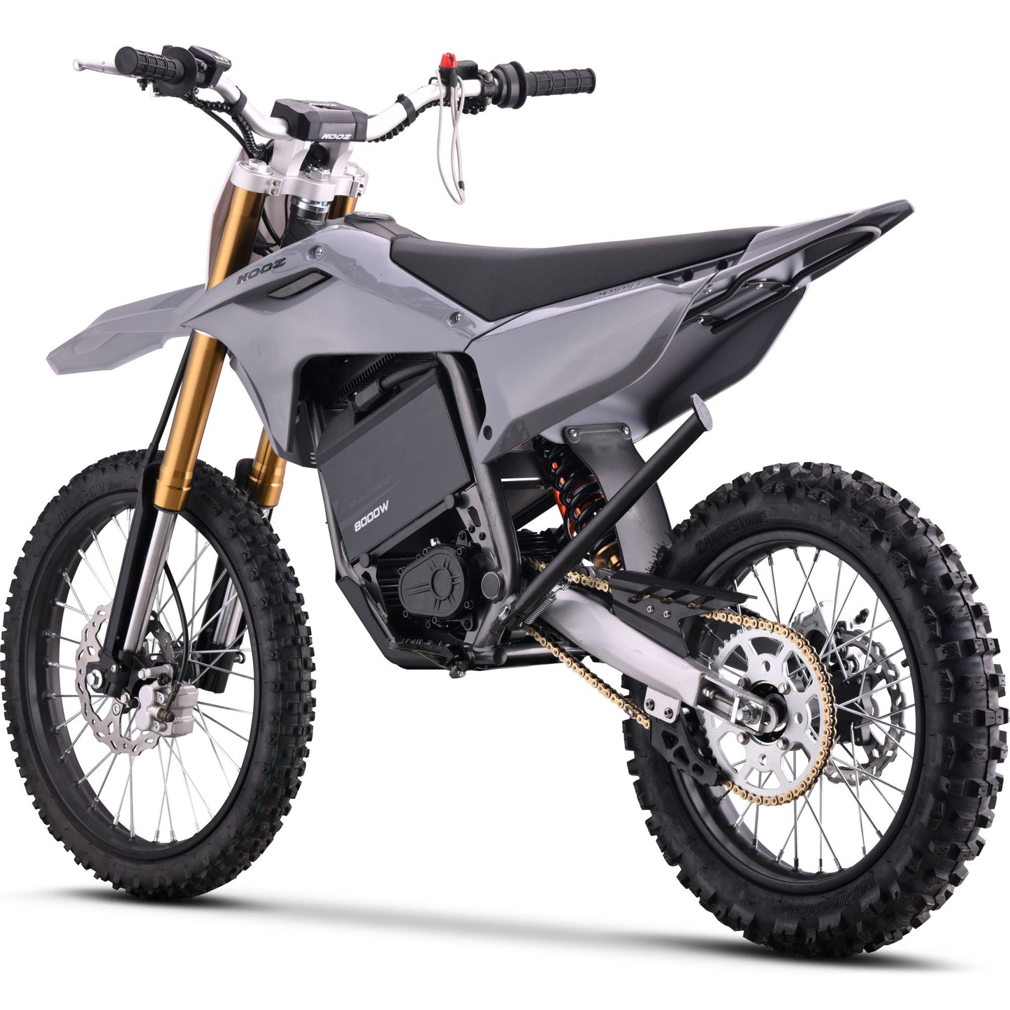 Color: Gray - MotoTec 72v 8000w Pro Electric Dirt Bike 19/16 Lithium