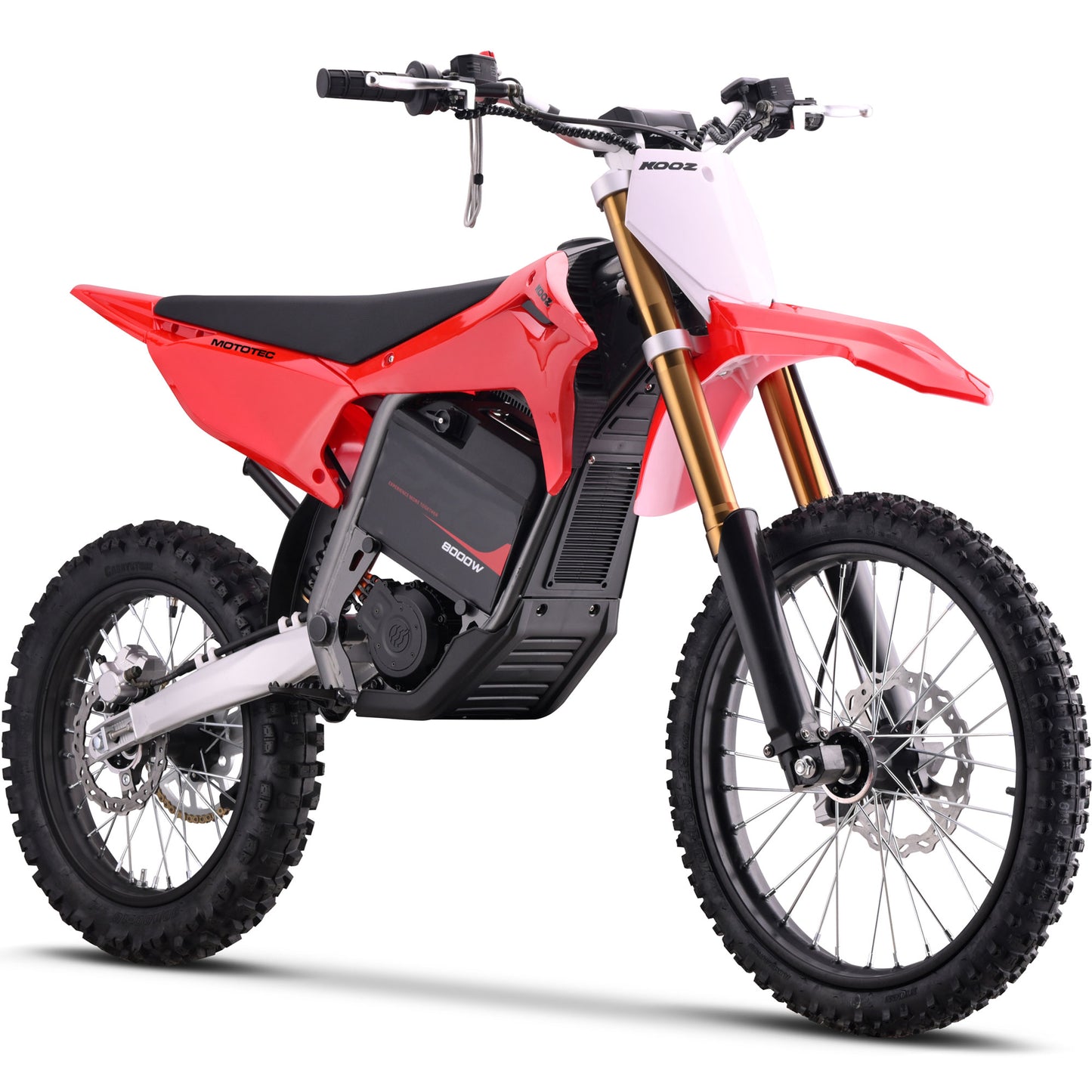 Color: Red - MotoTec 72v 8000w Pro Electric Dirt Bike 19/16 Lithium