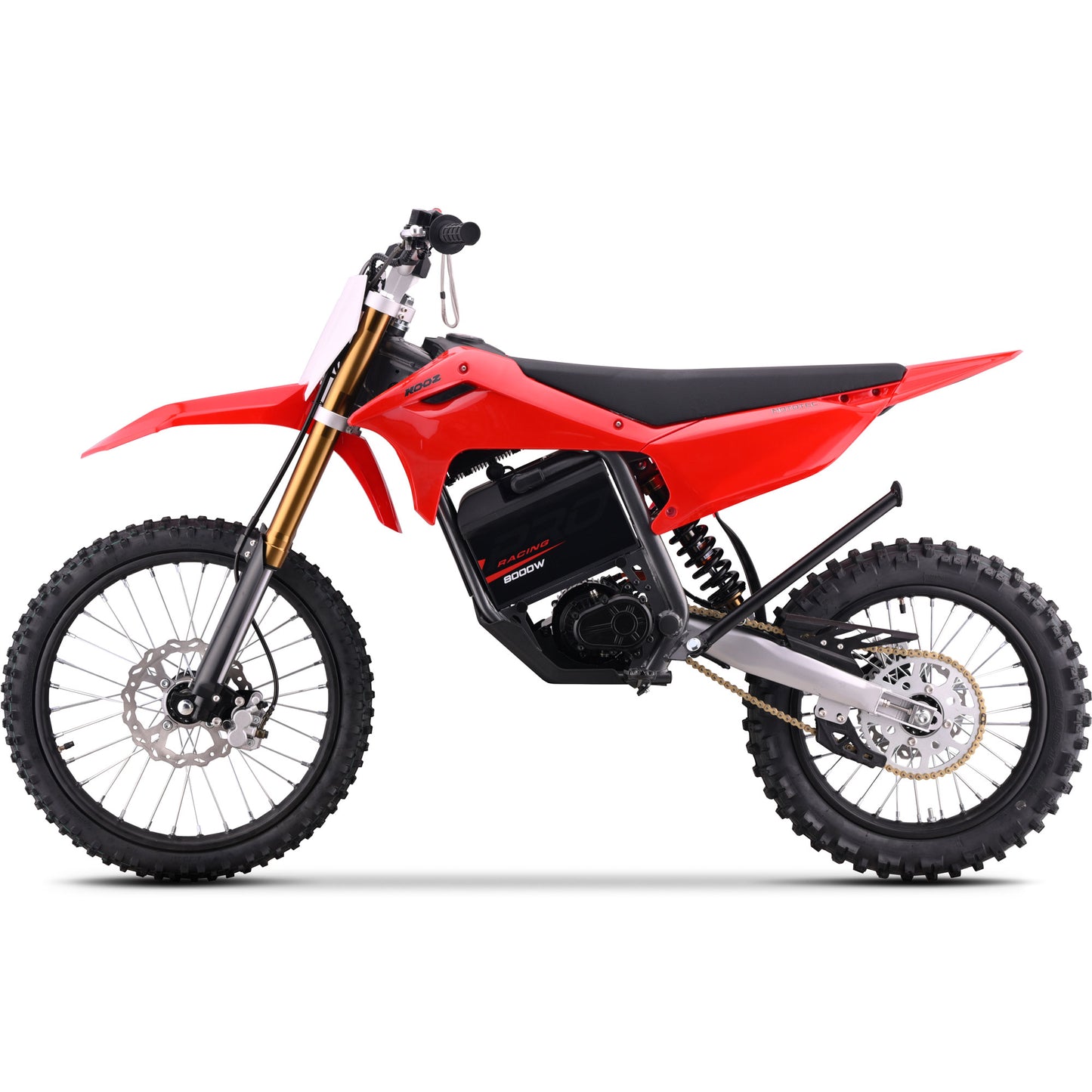 Color: Red - MotoTec 72v 8000w Pro Electric Dirt Bike 19/16 Lithium