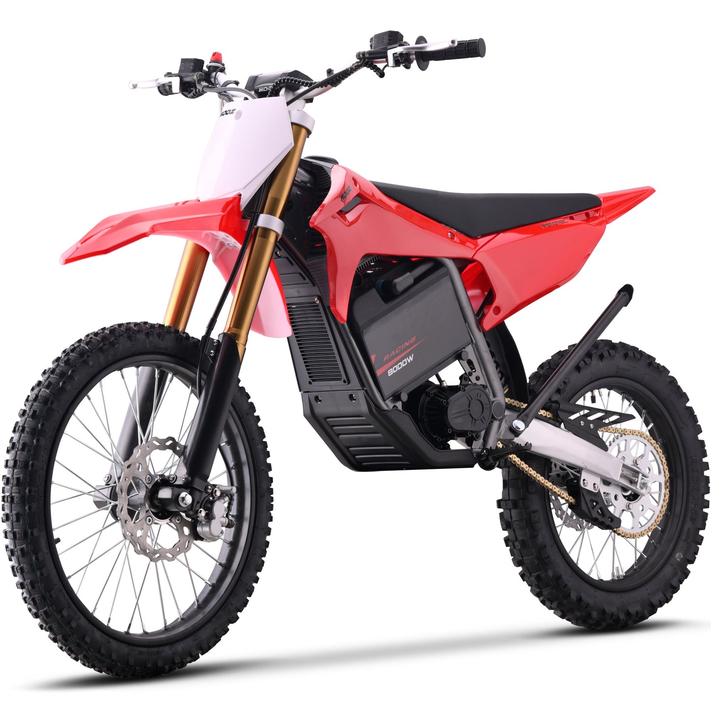Color: Red - MotoTec 72v 8000w Pro Electric Dirt Bike 19/16 Lithium
