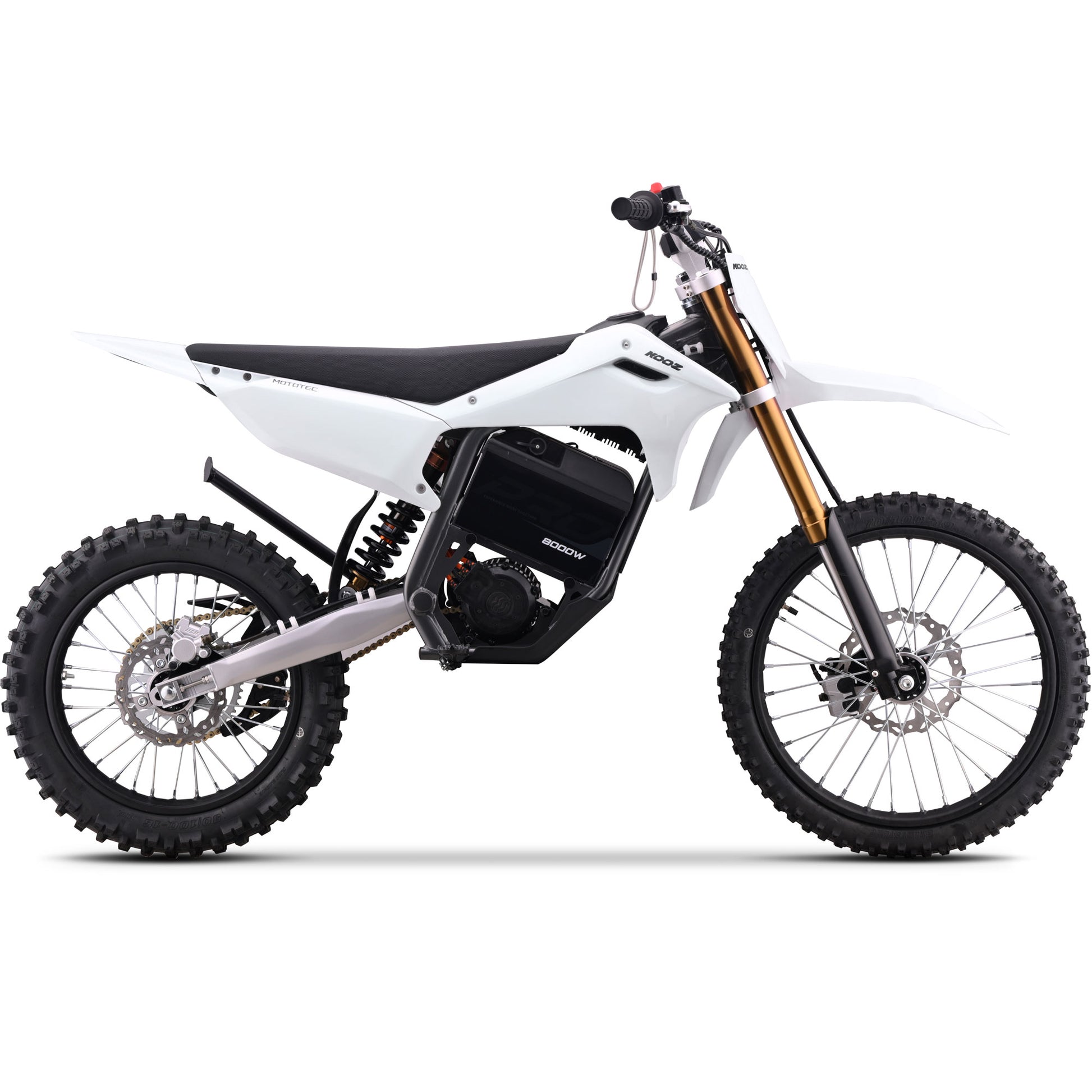 Color: White - MotoTec 72v 8000w Pro Electric Dirt Bike 19/16 Lithium