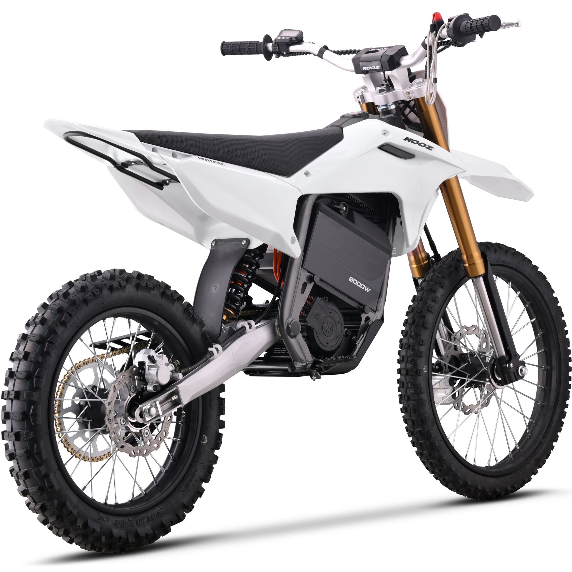 Color: White - MotoTec 72v 8000w Pro Electric Dirt Bike 19/16 Lithium