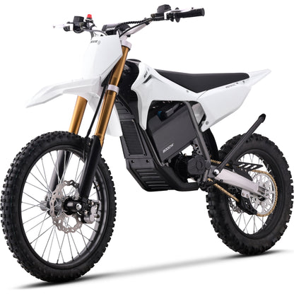 Color: White - MotoTec 72v 8000w Pro Electric Dirt Bike 19/16 Lithium