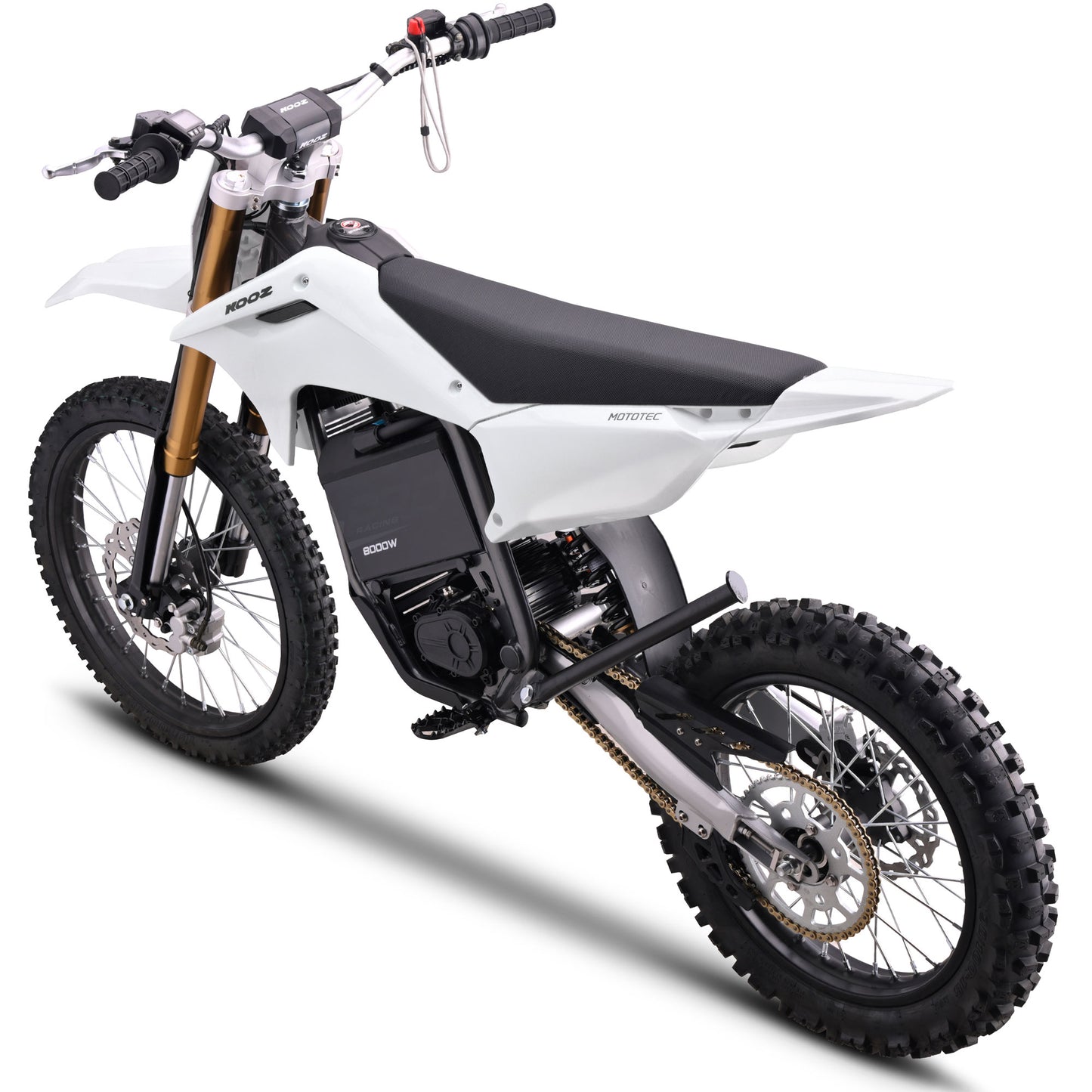 Color: White - MotoTec 72v 8000w Pro Electric Dirt Bike 19/16 Lithium